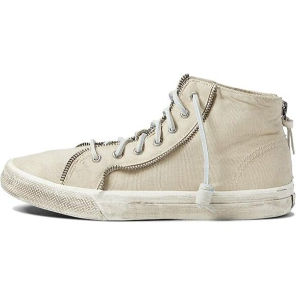 Sperry Women's X Rebecca Minkoff High Top Canvas Sneaker Tan Size 7.5M - Picture 3 of 6